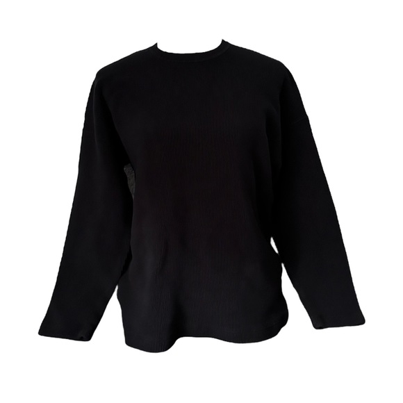 Zara Tops Zara Black Ribbed Pullover Poshmark